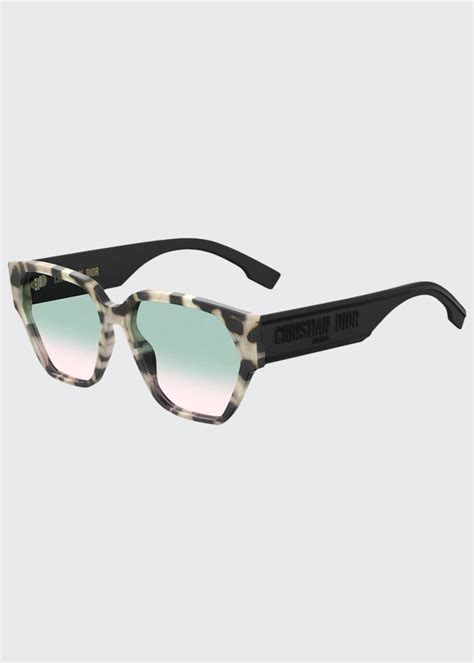 dior diorid1f|DIOR DiorID1 Square Acetate Sunglasses w/ Logo .